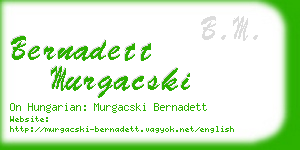 bernadett murgacski business card